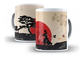 Caneca Porcelana Artes Marciais Ninja Luta Ninjutsu Samurai - Villa Caneca