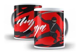 Caneca Porcelana Artes Marciais Ninja Luta Ninjutsu - Villa Caneca