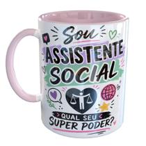 Caneca Porcelana Assistente Social Profissional