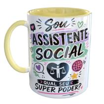 Caneca Porcelana Assistente Social Profissional