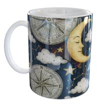 Caneca Porcelana Astrólogo Astrologia Sol Lua Astro