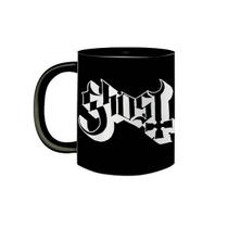 Caneca Porcelana Banda Ghost Preta Heavy Metal Rock Papa