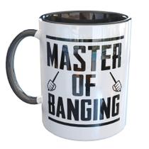 Caneca Porcelana Baterista Drum Master Of Banging