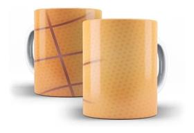 Caneca Porcelana Bola De Basquete
