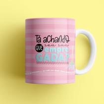 Caneca porcelana branca 325 ml dia das mães frase
