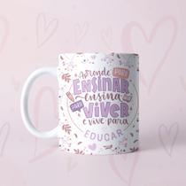 Caneca porcelana branca 325ml - Dia dos professores Caneca porcelana branca 325ml - Dia dos professores