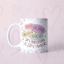 Caneca porcelana branca 325ml - Dia dos professores Caneca porcelana branca 325ml - Dia dos professores