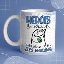 Caneca porcelana branca 325ml - Flork dia dos professores Caneca porcelana branca 325ml - Flork dia dos professores