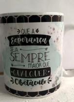 Caneca Porcelana Branca Com Frase Motivacional