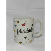 Caneca porcelana branca decorada faixa 280 ml Caneca porcelana branca decorada faixa 280 ml