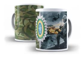 Caneca Porcelana Branca Exército Brasileiro Forças Armadas Caneca Porcelana Branca Exército Brasileiro Forças Armadas