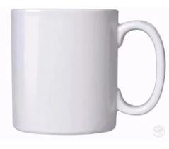 caneca porcelana branca