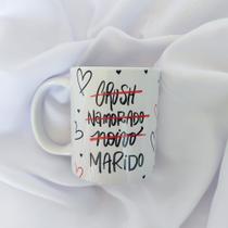 Caneca Porcelana Branca Personalizada Dia dos Namorados