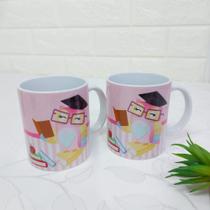 Caneca Porcelana Branca Personalizada Dia dos Professores