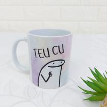 Caneca Porcelana Branca Personalizada Florck Bento