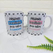 Caneca Porcelana Branca Personalizada gravidez