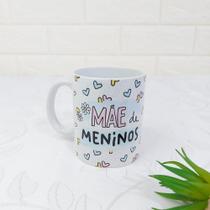 Caneca Porcelana Branca Personalizada Mãe de meninos