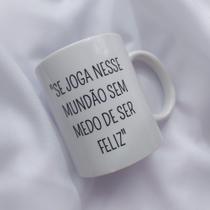 Caneca Porcelana Branca Personalizada Mundão