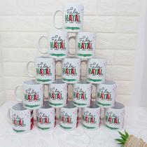 Caneca Porcelana Branca Personalizada Natal