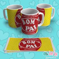 Caneca Porcelana Branca Personalizada Pai