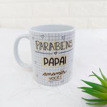 Caneca Porcelana Branca Personalizada Papai