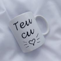 Caneca Porcelana Branca Personalizada Teu c*