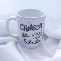 Caneca Porcelana Branca Personalizada Vovó