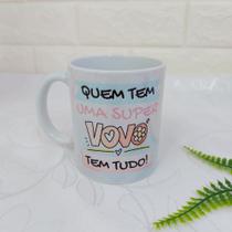 Caneca Porcelana Branca Personalizada Vovó