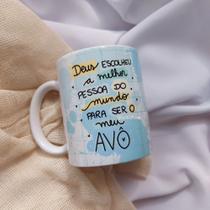 Caneca Porcelana Branca Personalizada Vovô