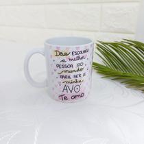 Caneca Porcelana Branca Personalizada Vovó