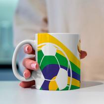 Caneca Porcelana Brasil Rumo ao Hexa Futebol Copa 325ml Caneca Porcelana Brasil Rumo ao Hexa Futebol Copa 325ml