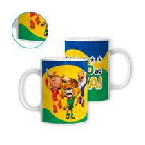 Caneca Porcelana Brasil Rumo ao Hexa Futebol Copa 325ml Caneca Porcelana Brasil Rumo ao Hexa Futebol Copa 325ml