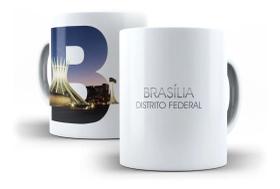 Caneca Porcelana Brasília 01 Cidades Turísticas