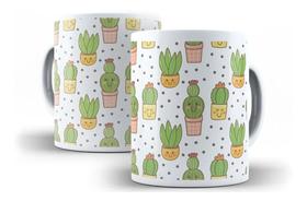 Caneca Porcelana Cactos Coloridos Coleção Flor Na Caneca Caneca Porcelana Cactos Coloridos Coleção Flor Na Caneca