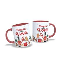 Caneca Porcelana Caneca Do Vovô Natal 325ml Com Caixinha