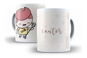 Caneca Porcelana Cantor Profissão Coleção Cute Presente Caneca Porcelana Cantor Profissão Coleção Cute Presente