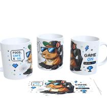 Caneca porcelana capivara gamer 2