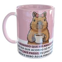 Caneca Porcelana Capivara Vai Achando Que Me Abalo