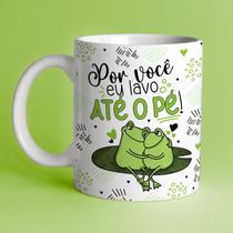 Caneca Porcelana Casal Por Você Eu Lavo Até O Pé Caneca Porcelana Casal Por Você Eu Lavo Até O Pé