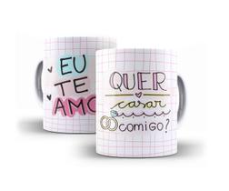 Caneca Porcelana Casamento Quer Casar Comigo