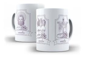 Caneca Porcelana Católica Comunhão Caneca Porcelana Católica Comunhão