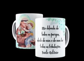 Caneca Porcelana Católica Oração à Santo Antônio Caneca Porcelana Católica Oração à Santo Antônio
