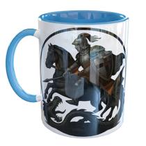Caneca Porcelana Cavaleiro de São Jorge Guerreiro