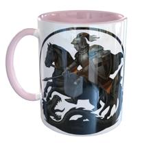Caneca Porcelana Cavaleiro de São Jorge Guerreiro