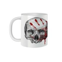 Caneca Porcelana Caveira Skull and Blood 325mL Caneca Porcelana Caveira Skull and Blood 325mL