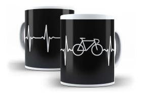 Caneca Porcelana Ciclismo Batimentos Cardíacos Amo Pedalar Presente Ciclista Bike Bicicleta