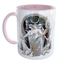 Caneca Porcelana Circulo De Hecate Triplice Lua Wicca