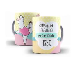 Caneca Porcelana Coleção Lhama Irritada 03