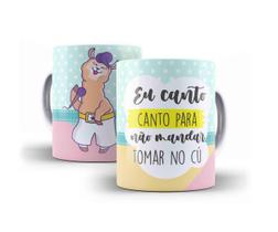 Caneca Porcelana Coleção Lhama Irritada 08 Caneca Porcelana Coleção Lhama Irritada 08