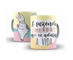 Caneca Porcelana Coleção Lhama Irritada 15